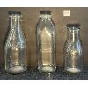 Image 5 : LOT OF 7 - EMBOSSED MASON JARS & DAIRY BOTTLES - INCL CROWN 1 QT 