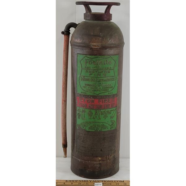 FOAMITE BRASS FIRE EXTINGUISHER