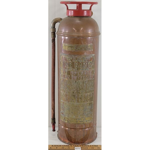 UNDERWRITERS LABORATORIES COPPER FIRE EXTINGUISHER - THE GARTH