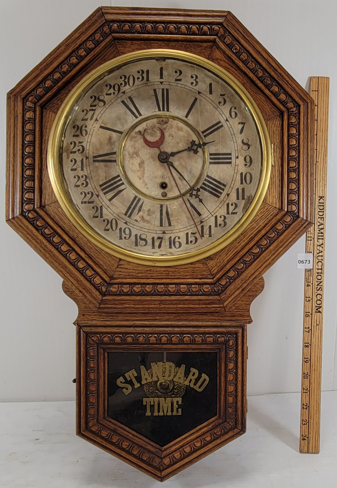 W. M. L GILBERT STANDARD TIME WALL CLOCK