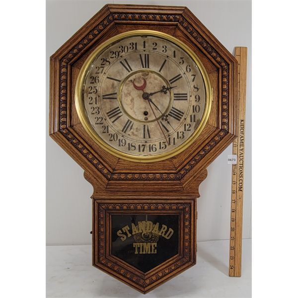 W. M. L GILBERT STANDARD TIME WALL CLOCK