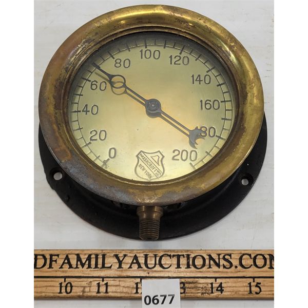 THE ASHCROFT MFG BRASS GAUGE
