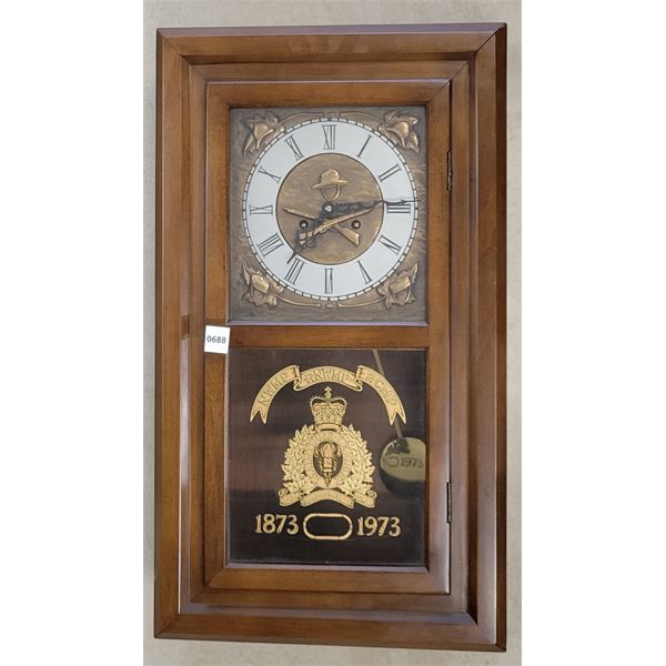 1873-1973 R.C.M.P. CENTENNIAL WALL CLOCK
