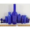 Image 2 : LOT OF 10 - MISC COBALT BOTTLES - INCL APOTHECARY