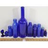 Image 5 : LOT OF 10 - MISC COBALT BOTTLES - INCL APOTHECARY