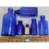 Image 6 : LOT OF 10 - MISC COBALT BOTTLES - INCL APOTHECARY