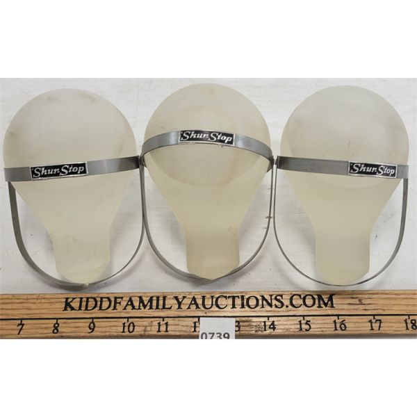 LOT OF 3 - SHUR-STOP GLASS FIRE EXTINGUISHERS