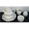 Image 2 : LOT OF 14 - MISC GLASSWARE - INCL ROYAL DOULTON CALICO BLUE TEAPOT, ETC.