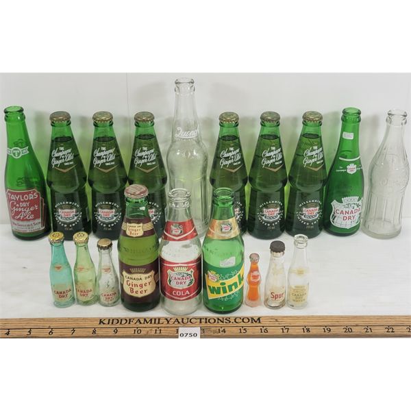 LOT OF 19 - GINGER ALE BOTTLES - SALT & PEPPER SHAKERS