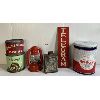 Image 2 : JOB LOT - TINS, SIGN, LANTERN & BUTTONS - INCL BLUE RIBBON COFFEE, T. EATON VARNISH REMOVER, ETC.