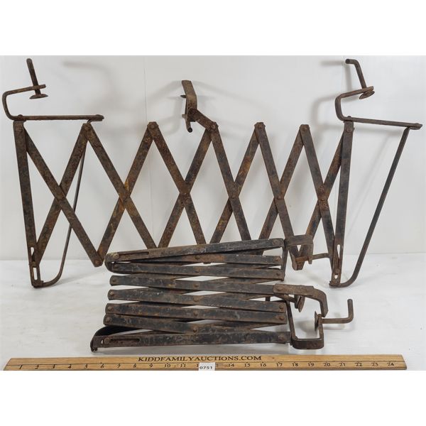 LOT OF 2 - CAR ADJ LUGGAGE RACKS - CIRCA FORD MODEL T AGE