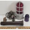 Image 1 : LOT OF 4 - EARLY TROUBLE LIGHTS & GLASS INSULATOR