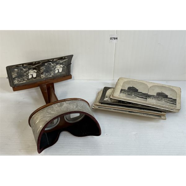 1900S STEREOSCOPE W/ PHOTO CARDS 