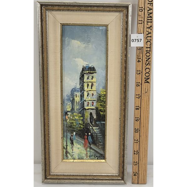 CIRCA 1935 FRAMED OIL ON CANVAS BY HENRI ROYER (1869-1938)
