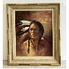 Image 1 : INDIGEONUS CHIEF PORTRAIT BY J. JACKSON - FRAMED OIL ON CANVAS