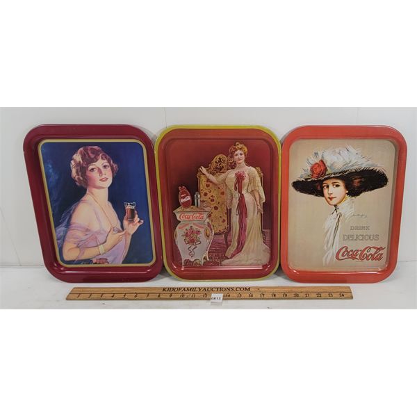 LOT OF 3 - COCA-COLA TRAYS