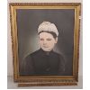 Image 1 : MRS. DILWORTH PORTRAIT BY H.F. SLOWELL(?) - FRAMED OIL PASTEL ON CANVAS