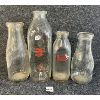 Image 3 : LOT OF 9 - EMBOSSED MILK BOTTLES & DAIRY RACK - INCL GEORGIAN BAY, BLUE RIBBON, ETC.