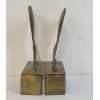 Image 2 : PAIR OF 1908 BRASS VICTORIAN LADIES' BOOTS BOOKENDS