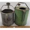 Image 4 : LOT OF 2 - GALVINIZED WATERING CANS