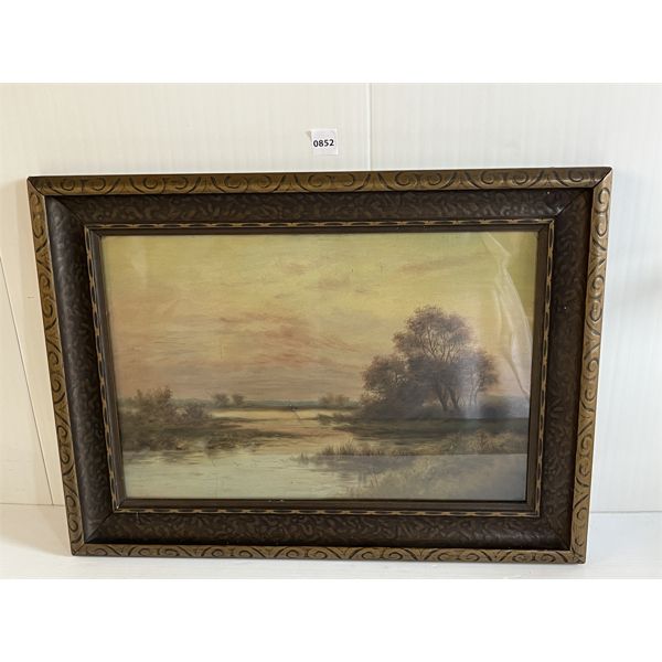 NATURE SCENE - FRAMED OIL ON CANVAS BOARD