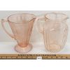 Image 1 : LOT OF 2 - PINK DEPRESSION GLASS PITCHERS