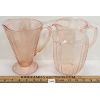 Image 2 : LOT OF 2 - PINK DEPRESSION GLASS PITCHERS