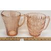 Image 1 : LOT OF 2 - PINK DEPRESSION GLASS PITCHERS
