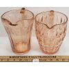 Image 2 : LOT OF 2 - PINK DEPRESSION GLASS PITCHERS