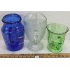Image 3 : LOT OF 3 - PITCHERS - INCL GREEN DEPRESSION GLASS