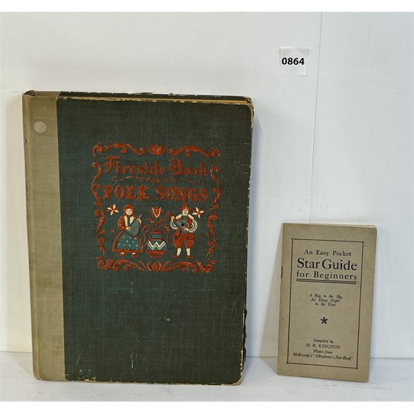 LOT OF 2 - FIRESIDE BOOK OF FOLK SONGS & STAR GUIDE FOR BEGINNERS