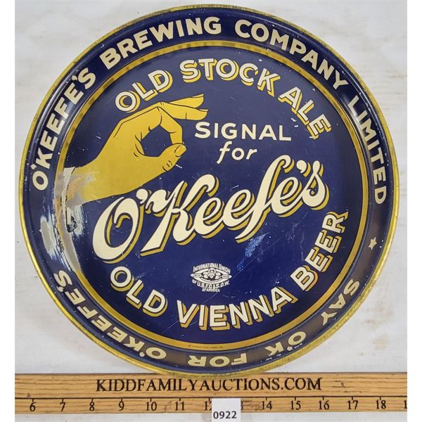 O'KEEFE'S VIENNA BEER TRAY