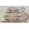 Image 1 : LOT OF 2 - METAL & WOOD SLEDS