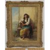Image 1 : MUSICAN GIRL BY THOMAS KENT PELHAM - FRAMED OIL ON CANVAS 
