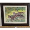 Image 1 : "PINE MARTENS" BY A. GIRFUSZ - FRAMED WATERCOLOUR & PENCIL ON PAPER