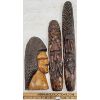 Image 1 : LOT OF 3 - JAMAICAN HEAD WOOD CARVINGS