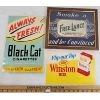 Image 1 : LOT OF 3 - PAPER CIGARETTE ADVERTISEMENTS - INCL BLACK CAT, WINSTON & FREE LANCE