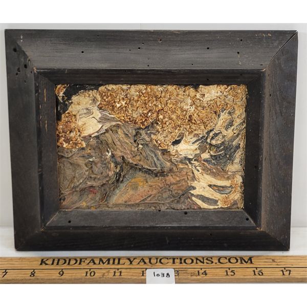 ABSTRACT BY ROSEMARY BORST ANDREWS - FRAMED OIL ON BOARD