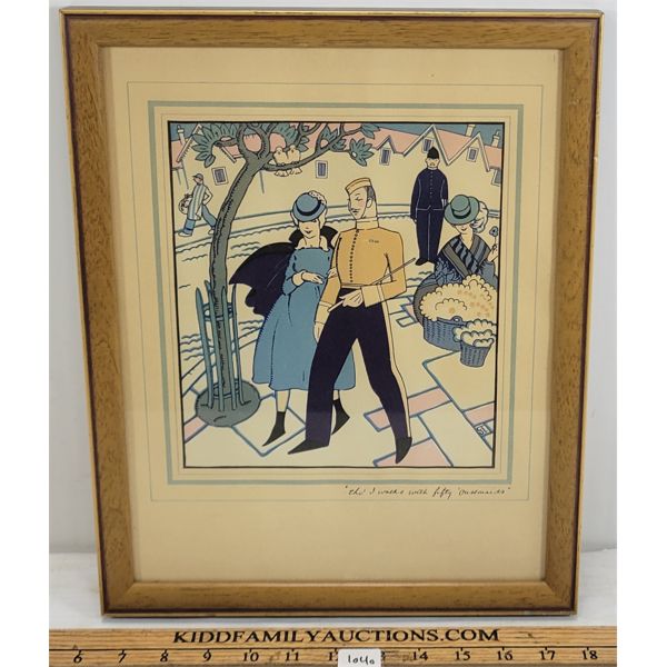 "THO I WORKS W/ FIFTY 'OUSEMAIDS" BY S.T. - FRAMED PRINT