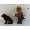 Image 2 : LOT OF 2 - CAST IRON DOG & WIND UP TIN BEAR