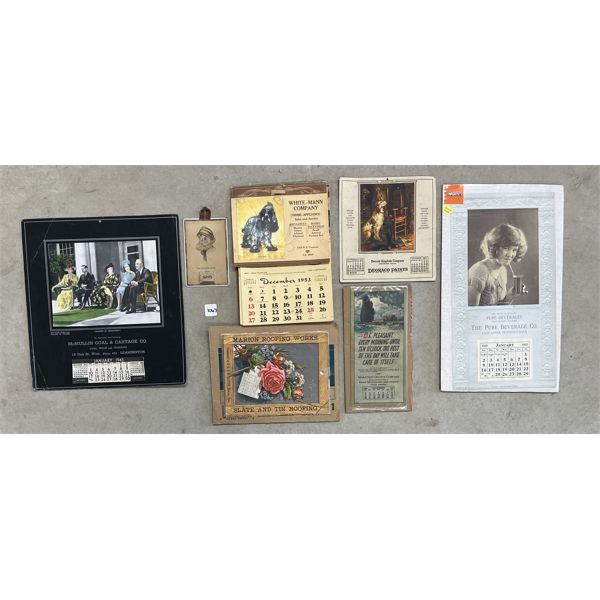 LOT OF 7 - MISC CALENDARS - INCL 1927 & 1943