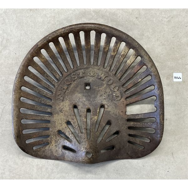 FROST & WOOD CAST IRON IMPLEMENT SEAT