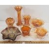Image 1 : LOT OF 7 - SUN DIAL MOTIF CARNIVAL SERVING BOWLS & VASES 