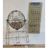 Image 1 : LOT OF 2 - BAZAAR NOVELTY BINGO BOARD & CAGE ROLLER