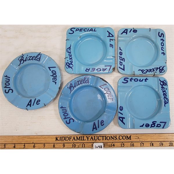 LOT OF 5 - PORCELAIN BIXELS ASH TRAYS