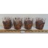 Image 3 : LOT OF 4 - TEXAS GLASSES W/ LEATHER COOZIES