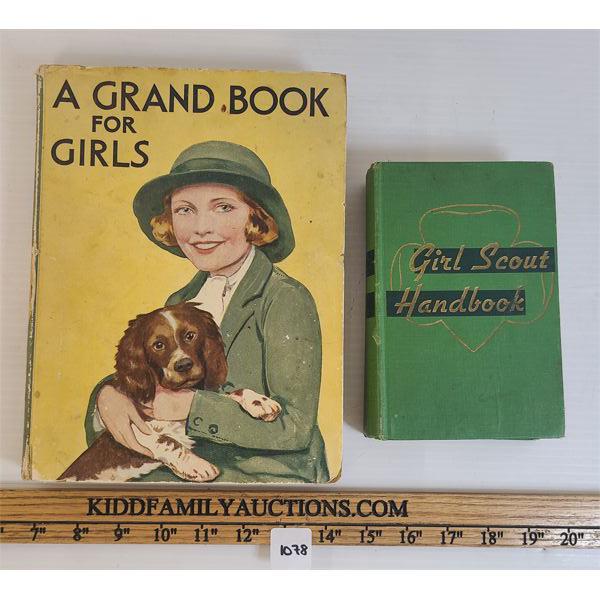 LOT OF 2 - 1947 GIRL SCOUT HANDBOOK & 1937 A GRAND BOOK FOR GIRLS