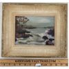 Image 1 : BAY SCENE BY K. THOMSON- FRAMED OIL ON CANVAS BOARD