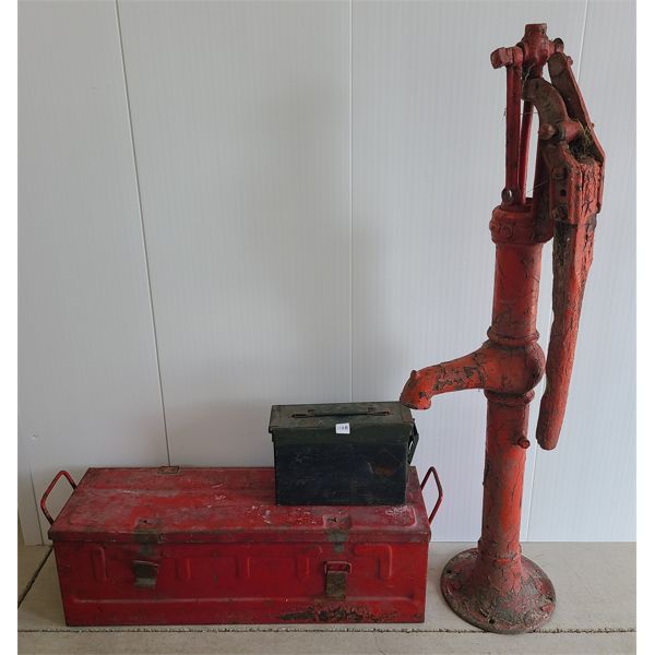 LOT OF 3 - WATER PUMP, TOOL & AMMO BOXES
