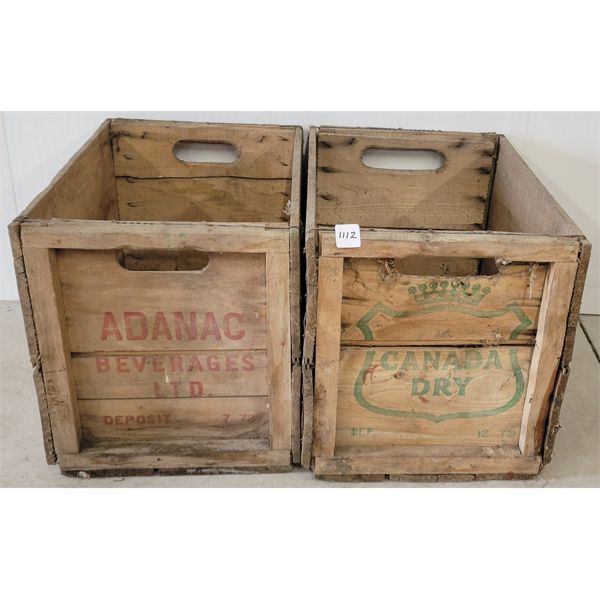 LOT OF 2 - CANADA DRY & ADANAC CRATES